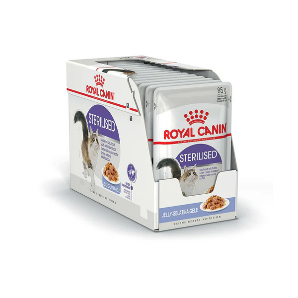 پوچ گربه رویال کنین عقیم شده در ژل Royal Canin Sterilised in Jelly wet cat food وزن 85 گرم