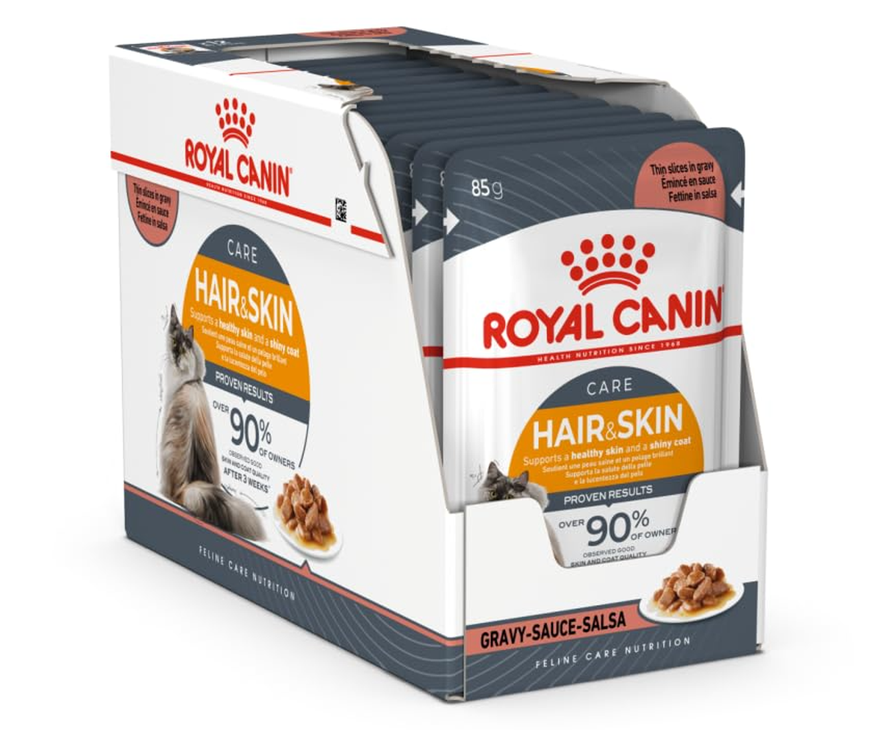 پوچ گربه رویال کنین هیر اند اسکین Royal Canin Hair & Skin wet cat food وزن 85 گرم