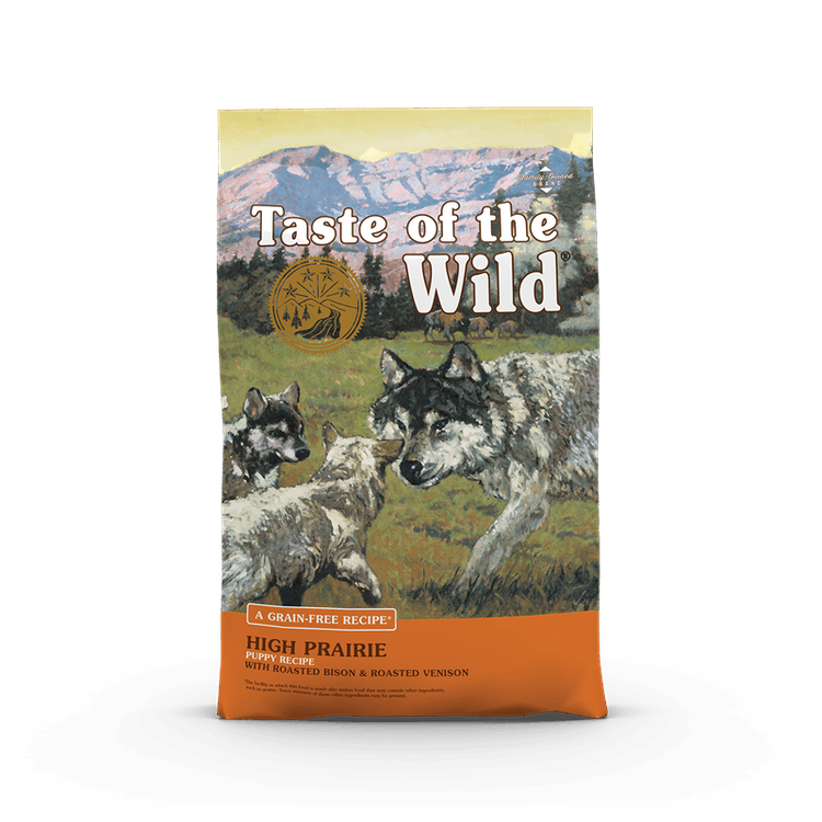 غذای خشک توله سگ تیست آف د وایلد های پریری طعم گاومیش و گوزن کبابی Taste of the Wild High Prairie Puppy وزن 2 کیلوگرم