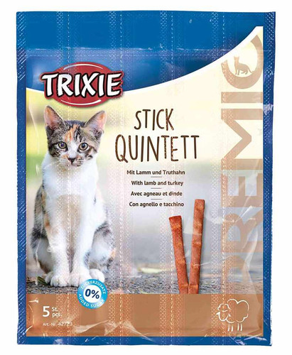 تشویقی گربه تریکسی استیک مدادی با گوشت بره Trixie Stick Quintet mit Lamm وزن 60 گرم