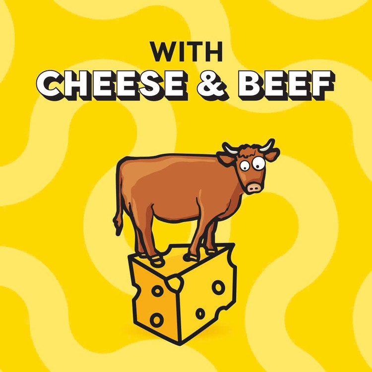 تشویقی گربه دریمیز طعم گوشت گاو و پنیر Dreamies Cat Treats Beef & Chesse Flavor وزن ۶۰ گرم