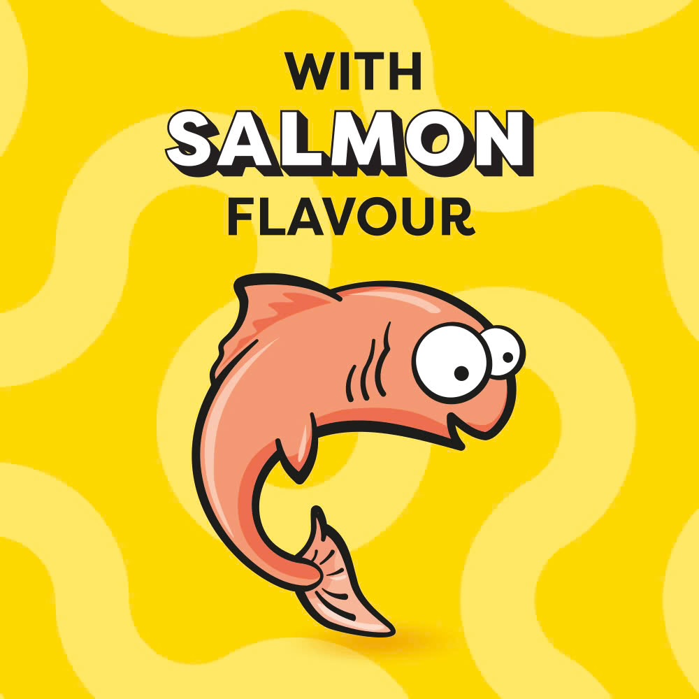 تشویقی گربه دریمیز طعم سالمون Dreamies Cat Treats Salmon Flavor وزن ۶۰ گرم