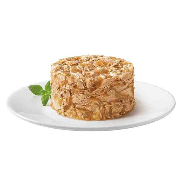 کنسرو کیک گربه گورمت گلد طعم مرغ Gourmet Gold Cat Raffiniertes Ragout Can Chicken Flavor وزن 85 گرم