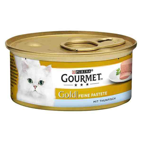 کنسرو پته گربه گورمت گلد طعم ماهی تن Gourmet Gold Cat Pate Can Tuna Flavor پک 24 عددی