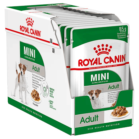 پوچ سگ بالغ نژاد کوچک رویال کنین مینی ادالت Royal Canin Dog Mini Adult wet food وزن 85 گرم