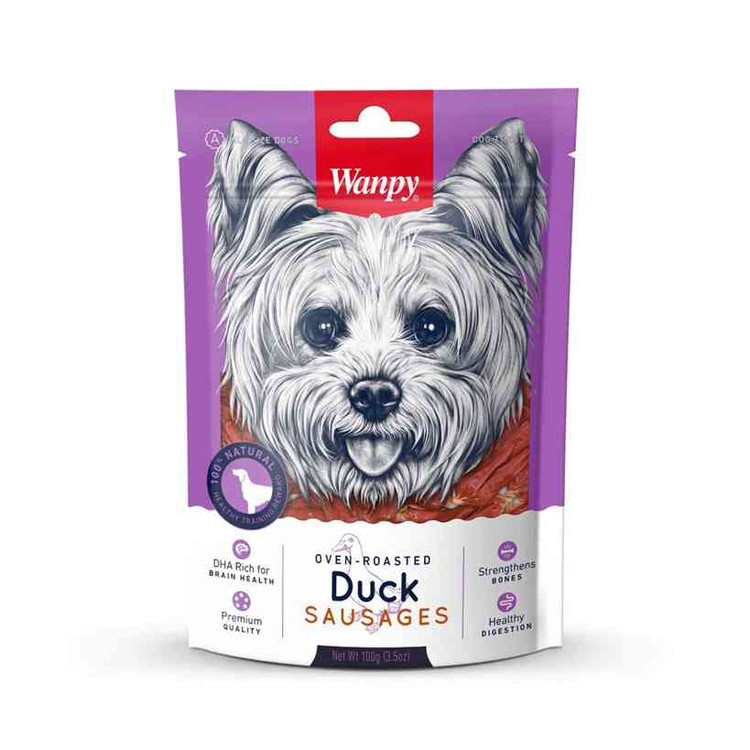 تشویقی سگ ونپی مدل سوسیس اردک Wanpy Dog Treat Duck Sausages وزن 100 گرم