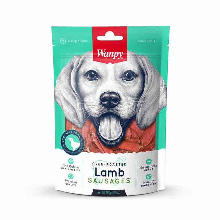 تشویقی سگ ونپی مدل سوسیس بره Wanpy Dog Treat Lamb Sausages وزن 100 گرم
