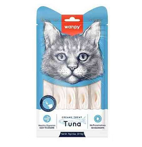 بستنی گربه ونپی طعم ماهی تن Wanpy Cat Ice Cream Tuna Flavor بسته 5 عددی