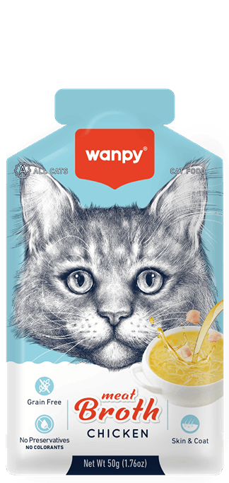 سوپ گربه ونپی طعم مرغ Wanpy Cat Broth Chicken Flavor وزن 50 گرم