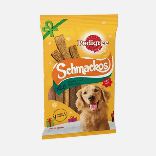 تشویقی سگ پدیگری مدل اسنک نرم طعم بوقلمون Pedigree Dog Treat Schmackos Turkey Flavor