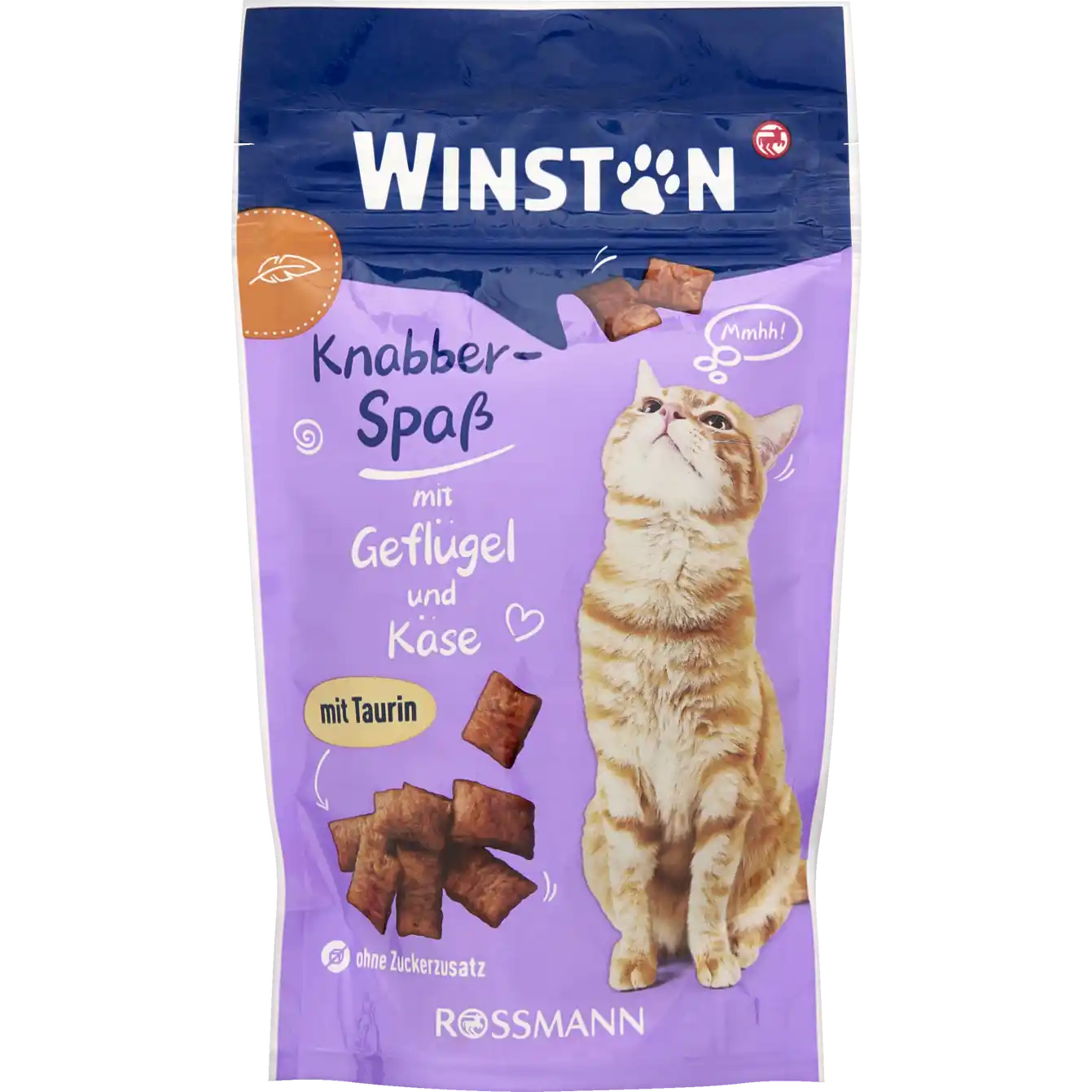 تشویقی ترد گربه وینستون طعم مرغ و پنیر Winston Cat Treat Chicken & Cheese Flavor وزن 60 گرم