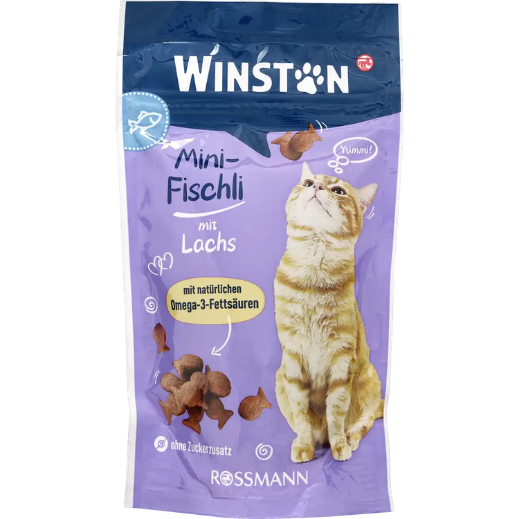 تشویقی ترد گربه وینستون طعم ماهی Winston Cat Treat Fish Flavor وزن 60 گرم