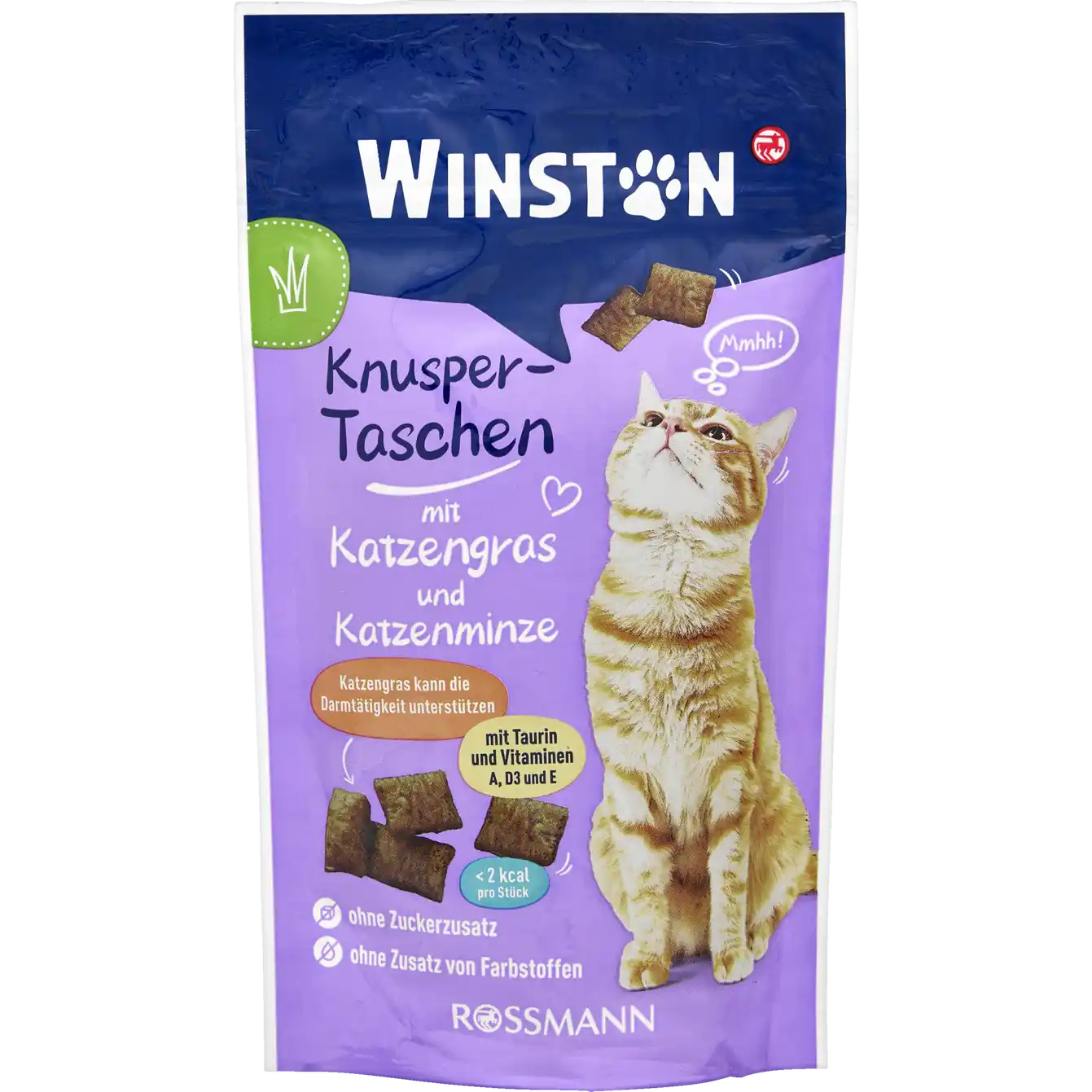 تشویقی ترد گربه وینستون طعم علف گربه Winston Cat Treat Catnip Flavor وزن 60 گرم