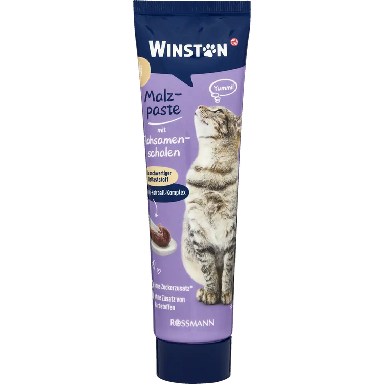 خمیر مالت گربه وینستون winston cat mit flohsame schalen malt paste وزن 100 گرم