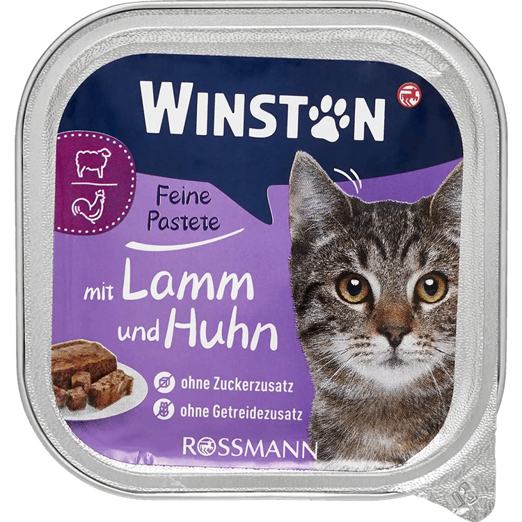 غذای کاسه ای گربه وینستون طعم بره و مرغ Winston Cat Wet Food Lamb & Chicken Flavor وزن 100 گرم