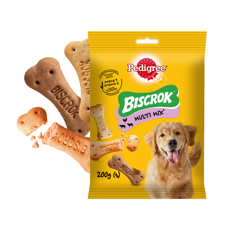 تشویقی سگ پدیگری مدل بیسکویت استخوانی بیسگوراک اورجینال Pedigree Dog Treat Biscrok Original وزن 200 گرم