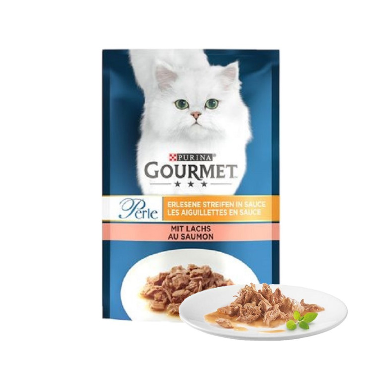 پوچ گربه گورمت طعم ماهی تن Gourmet cat Tuna wet food وزن 85 گرم