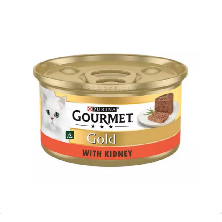 کنسرو پته گربه گورمت گلد طعم قلوه Gourmet Gold Cat pate Kidney وزن 85 گرم
