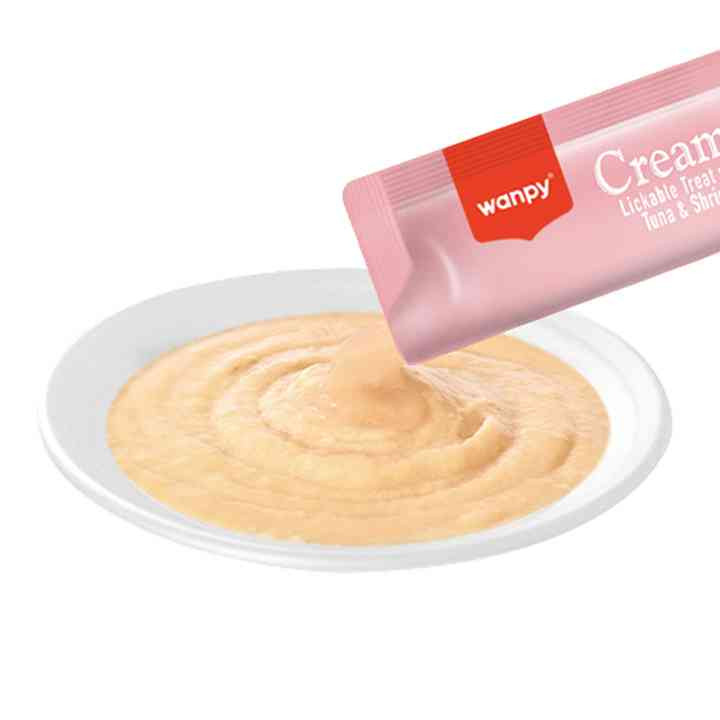 بستنی گربه ونپی طعم ماهی تن و میگو Wanpy Cat Ice Cream Tuna & Shrimp Flavor - یک عدد