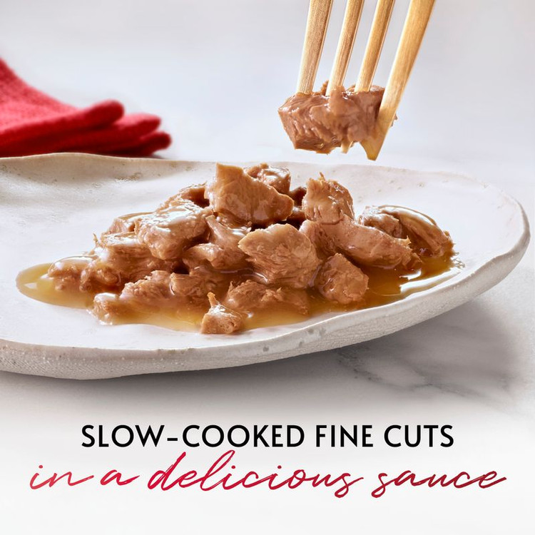 پوچ گربه گورمت طعم مرغ و بوقلمون و ارک Gourmet mon petit chichen turkey duck وزن 50 گرم پک 6 عددی