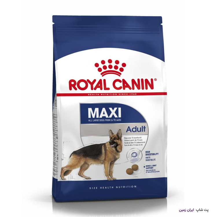 غذای خشک سگ نژاد بزرگ رویال کنین مدل مکسی ادالت Royalcanin Dog Maxi Adult وزن 4 کیلوگرم