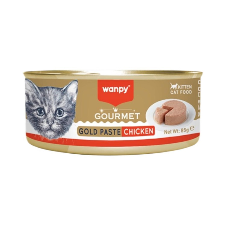 کنسرو پته بچه گربه گورمت ونپی طعم مرغ Gourmet Wanpy Kitten Pate Chicken وزن 85 گرم