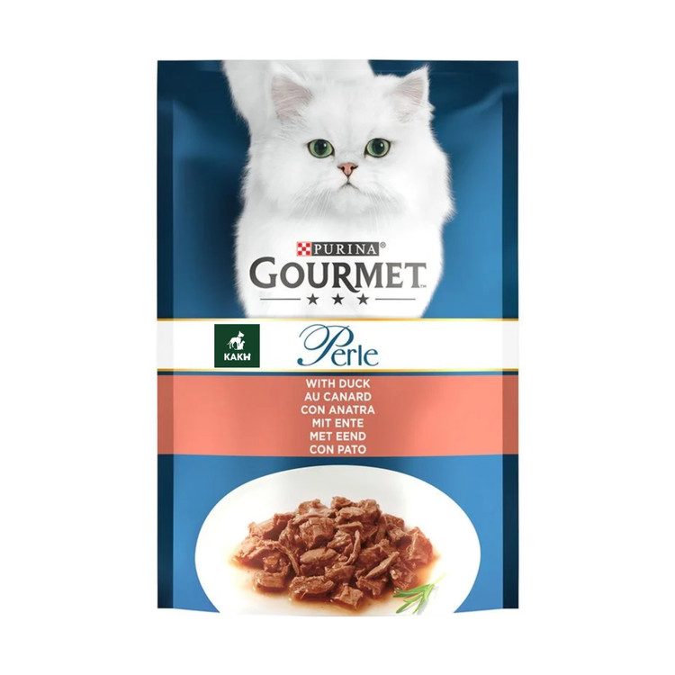 پوچ گربه گورمت طعم اردک Gourmet cat Duck wet food وزن 85 گرم