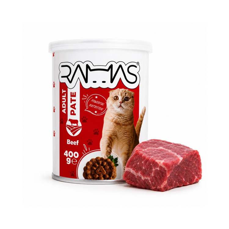 کنسرو پته گربه راماس طعم گوشت گاو Ramas cat Beef loaf وزن ۴۰۰ گرم