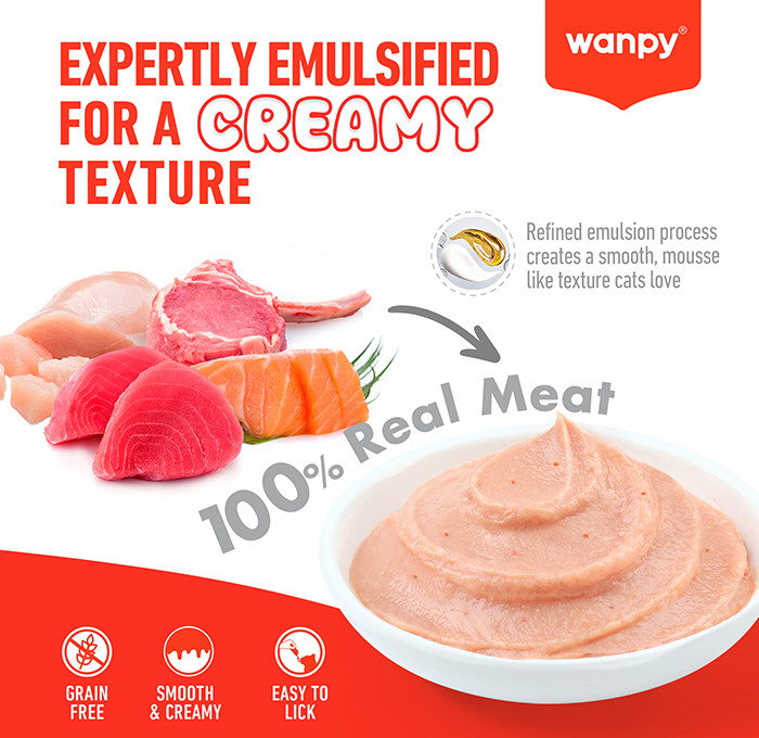 بستنی گربه سوپرفود ونپی طعم مرغ و کلم و کدو حلوایی Wanpy Cat Creamy superfood treats وزن ۱۴ گرم