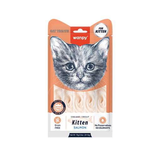 بستنی بچه گربه ونپی طعم ماهی سالمون Wanpy Kitten Cat Ice Creamy treats وزن ۱۴ گرم