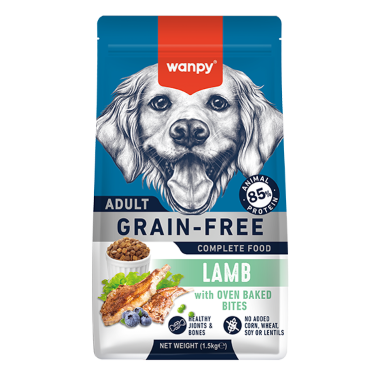 غذای خشک سگ ونپی طعم گوشت بره Wanpy dog dry food وزن ۱.۵ کیلوگرم