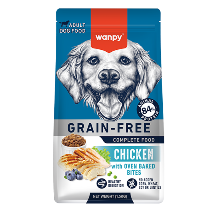 غذای خشک سگ ونپی طعم مرغ Wanpy dog dry food وزن ۱.۵ کیلوگرم