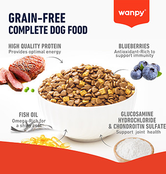 غذای خشک سگ ونپی طعم اردک Wanpy dog dry food وزن ۱.۵ کیلوگرم
