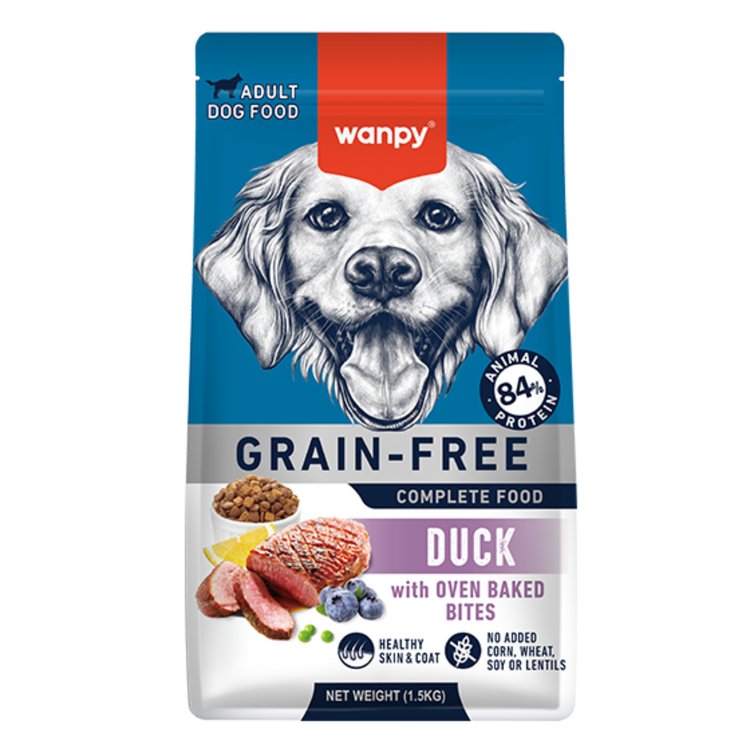 غذای خشک سگ ونپی طعم اردک Wanpy dog dry food وزن ۱.۵ کیلوگرم